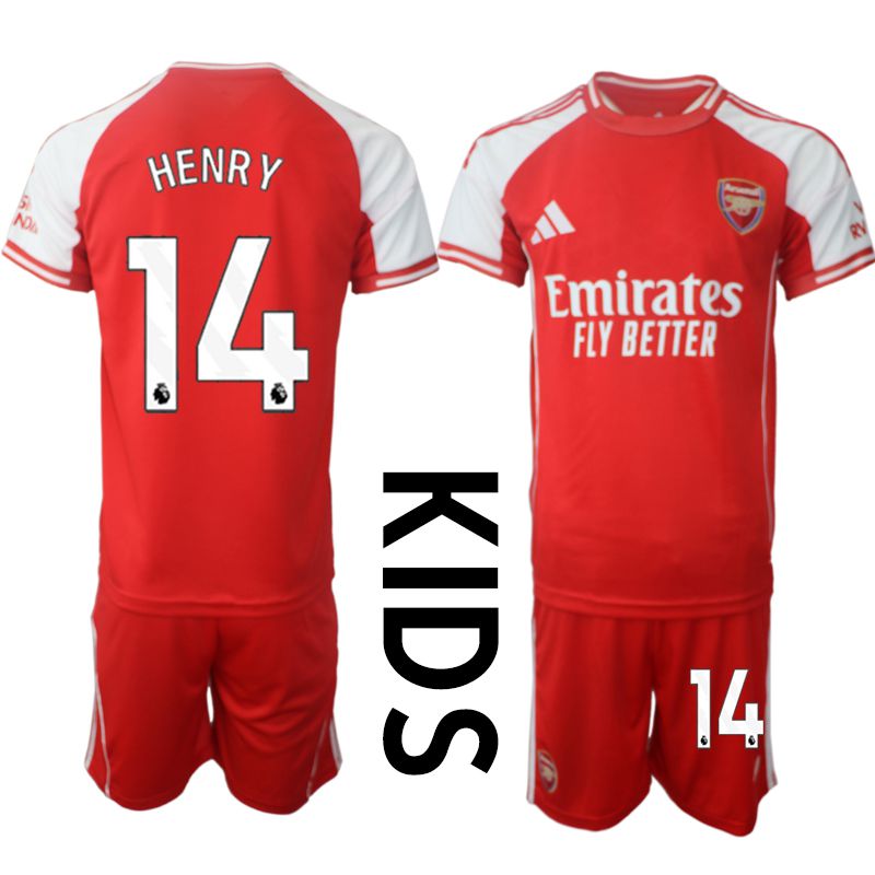 Youth 2025-2026 Season Club Arsenal home red #14 Soccer Jersey->youth soccer jersey->Youth Jersey